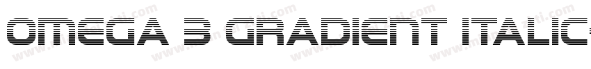 Omega 3 Gradient Italic字体转换